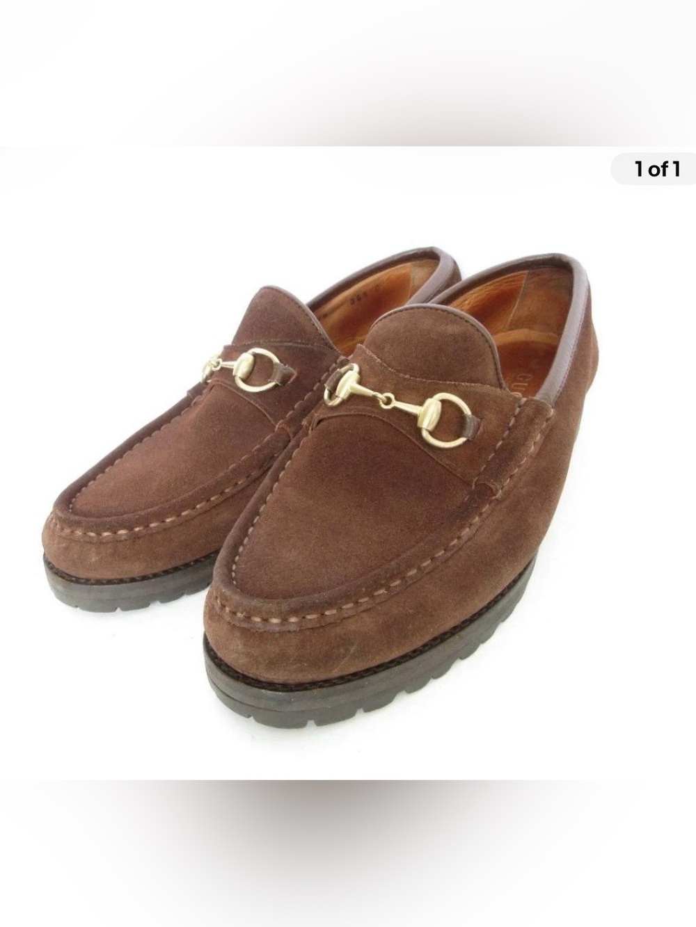 Gucci Brown Suede Horsebit Loafers